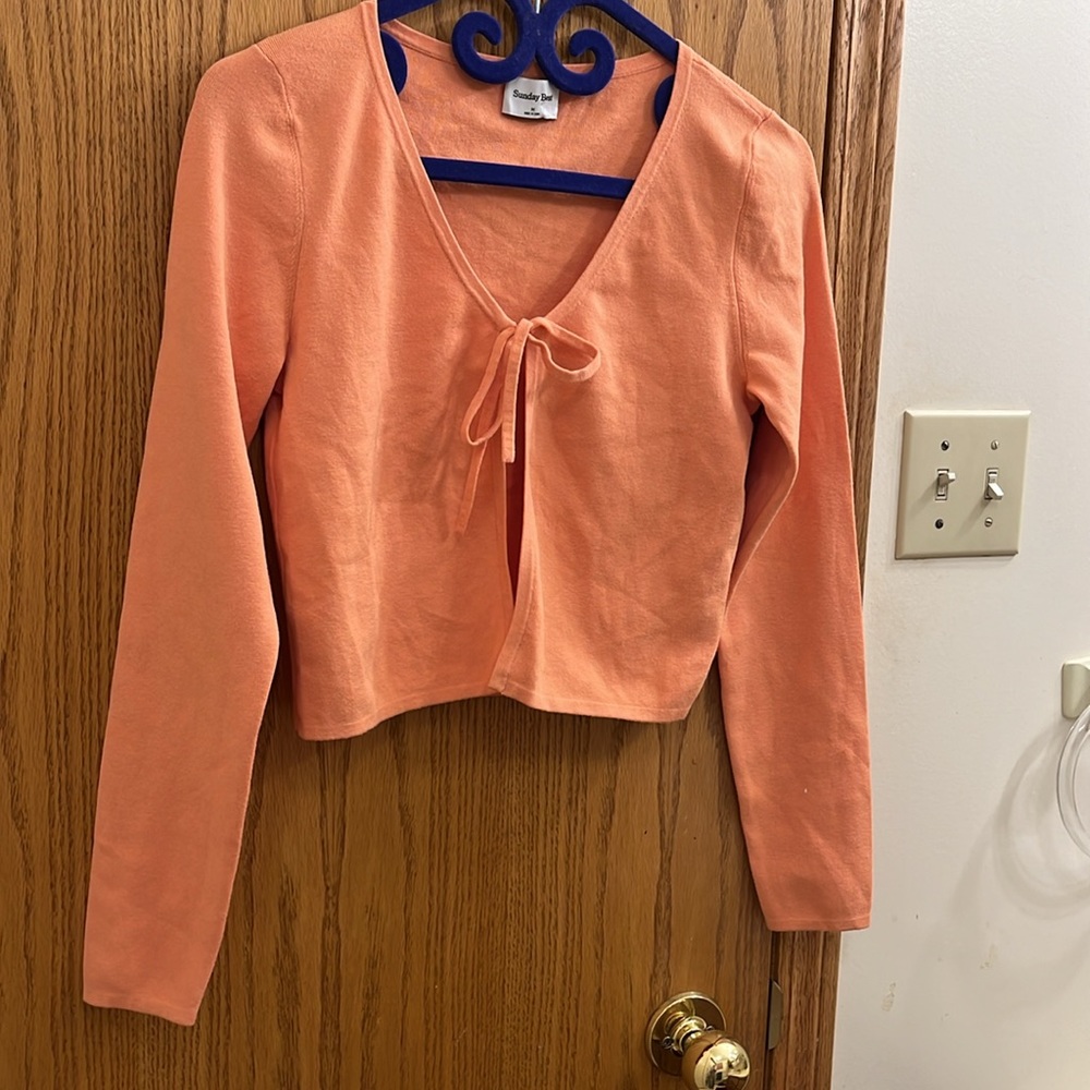 Aritzia Sunday Best Samantha Cardigan in Sunny Apricot - Picture 5 of 11